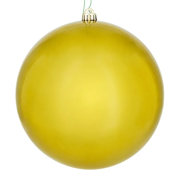 10" Medallion Gold Candy Ball Ornament