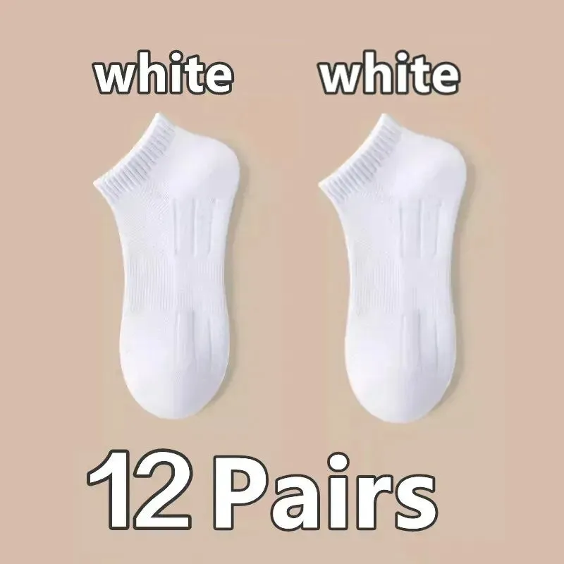 12 Pairs Moisture Wicking Sports Socks for Running and Sports