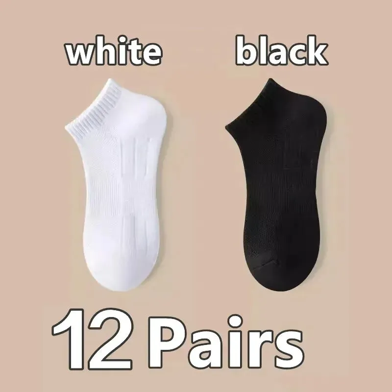 12 Pairs Moisture Wicking Sports Socks for Running and Sports