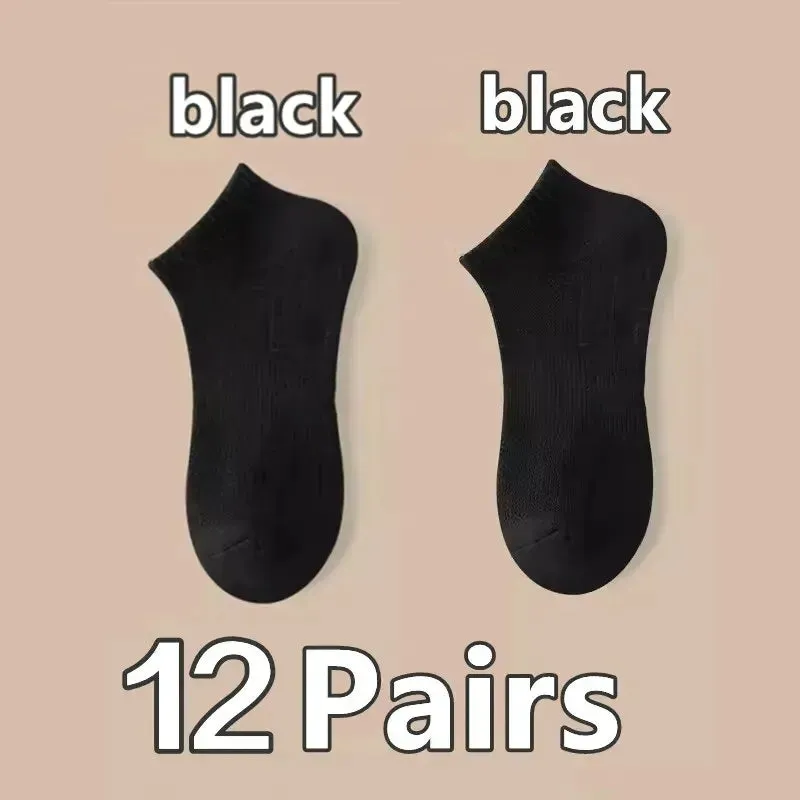 12 Pairs Moisture Wicking Sports Socks for Running and Sports