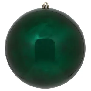 12" Midnight Green Shiny Ball Ornament