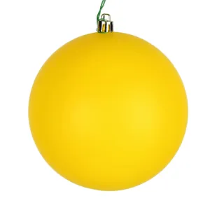 12" Yellow Matte Ball Ornament