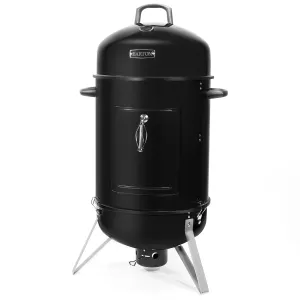 18" inch Portable Round Charcoal Smoker Vertical BBQ Grill Built-in Thermometer