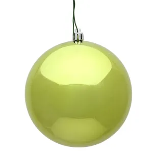 2.4" Lime Shiny Ball Ornaments 24-Pack