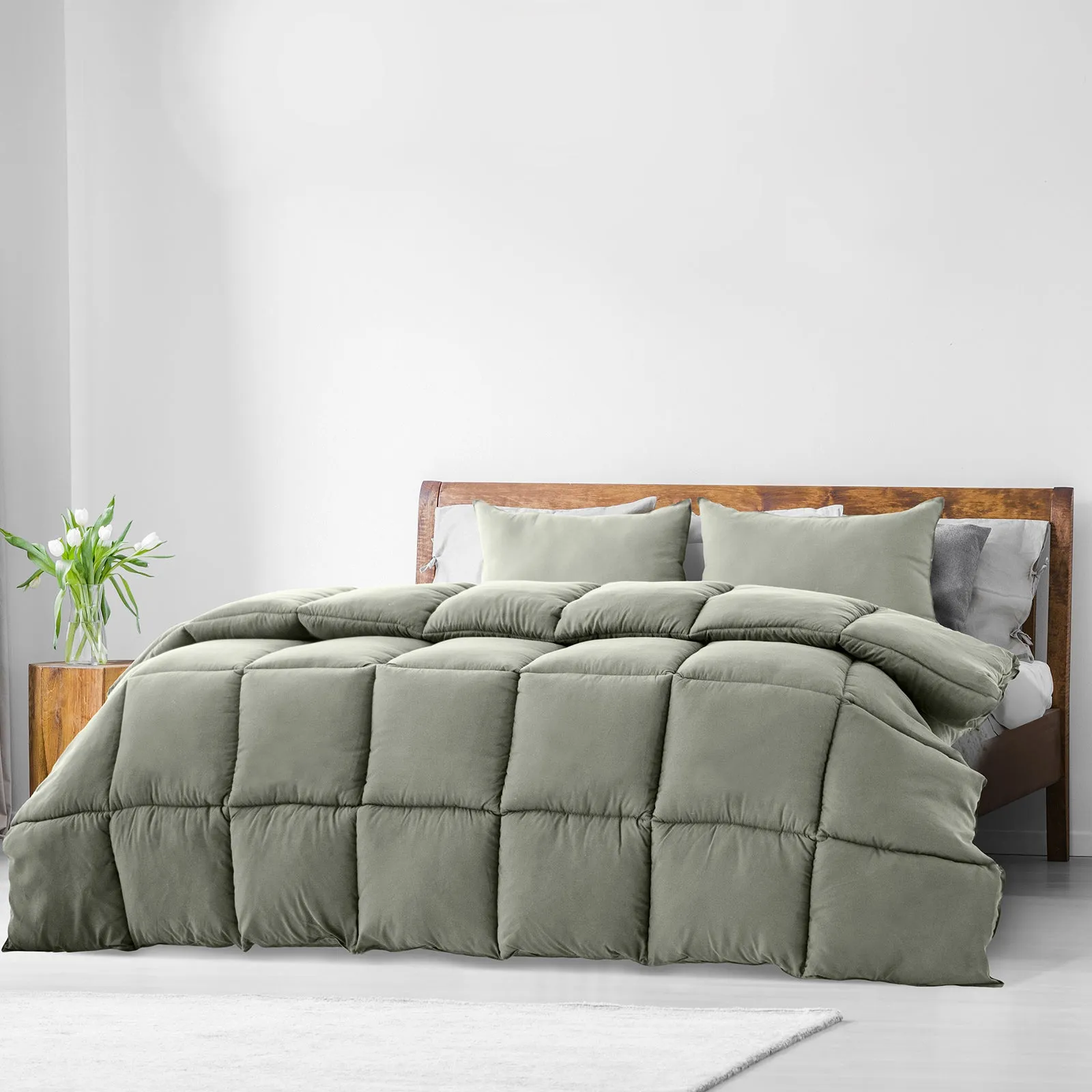 350GSM Charcoal Bamboo Quilt | Luxury Bedding | Duvet | All Seasons | Double | Charcoal
