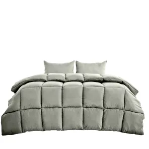 350GSM Charcoal Bamboo Quilt | Luxury Bedding | Duvet | All Seasons | Double | Charcoal