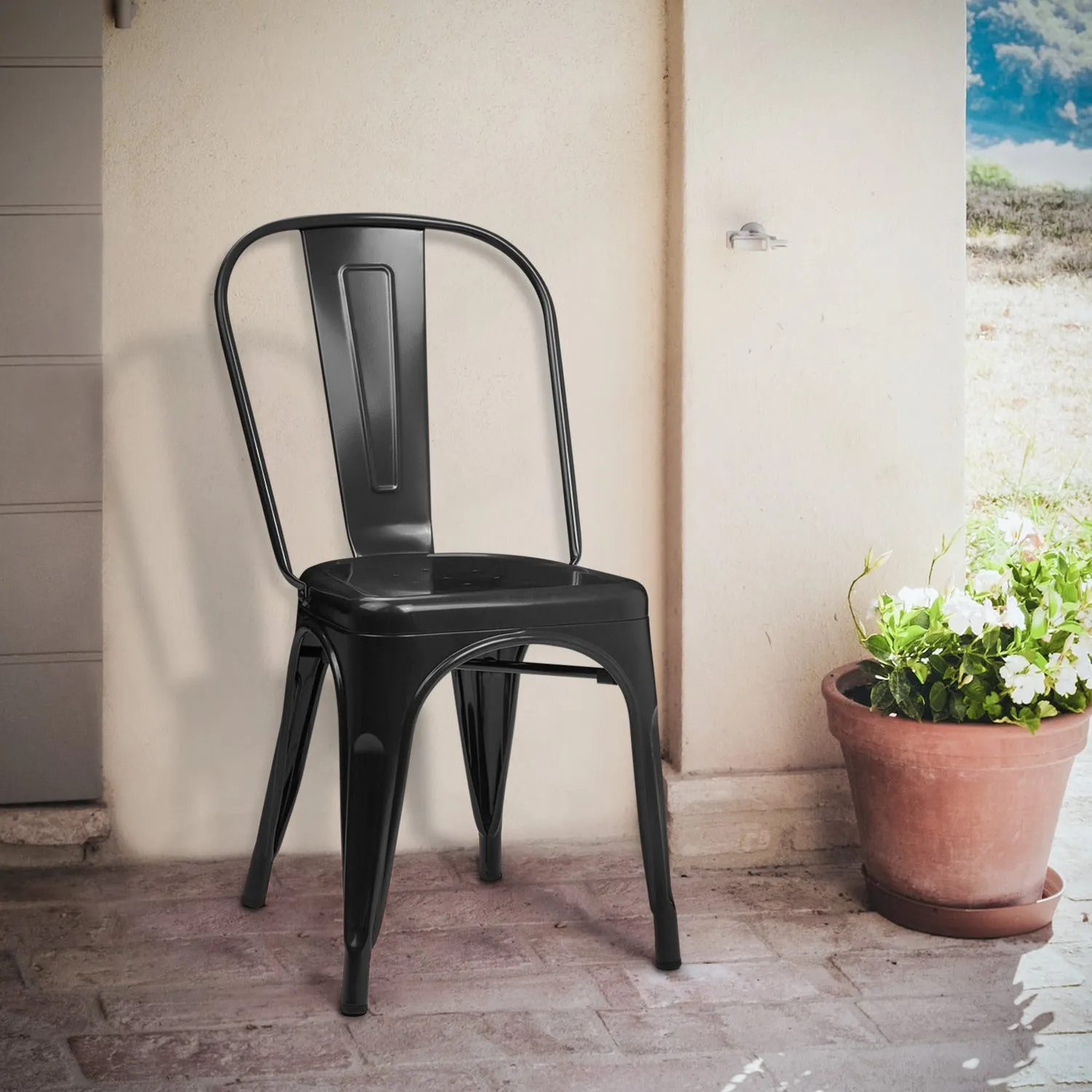 4 Pcs Stackable Dining Chair