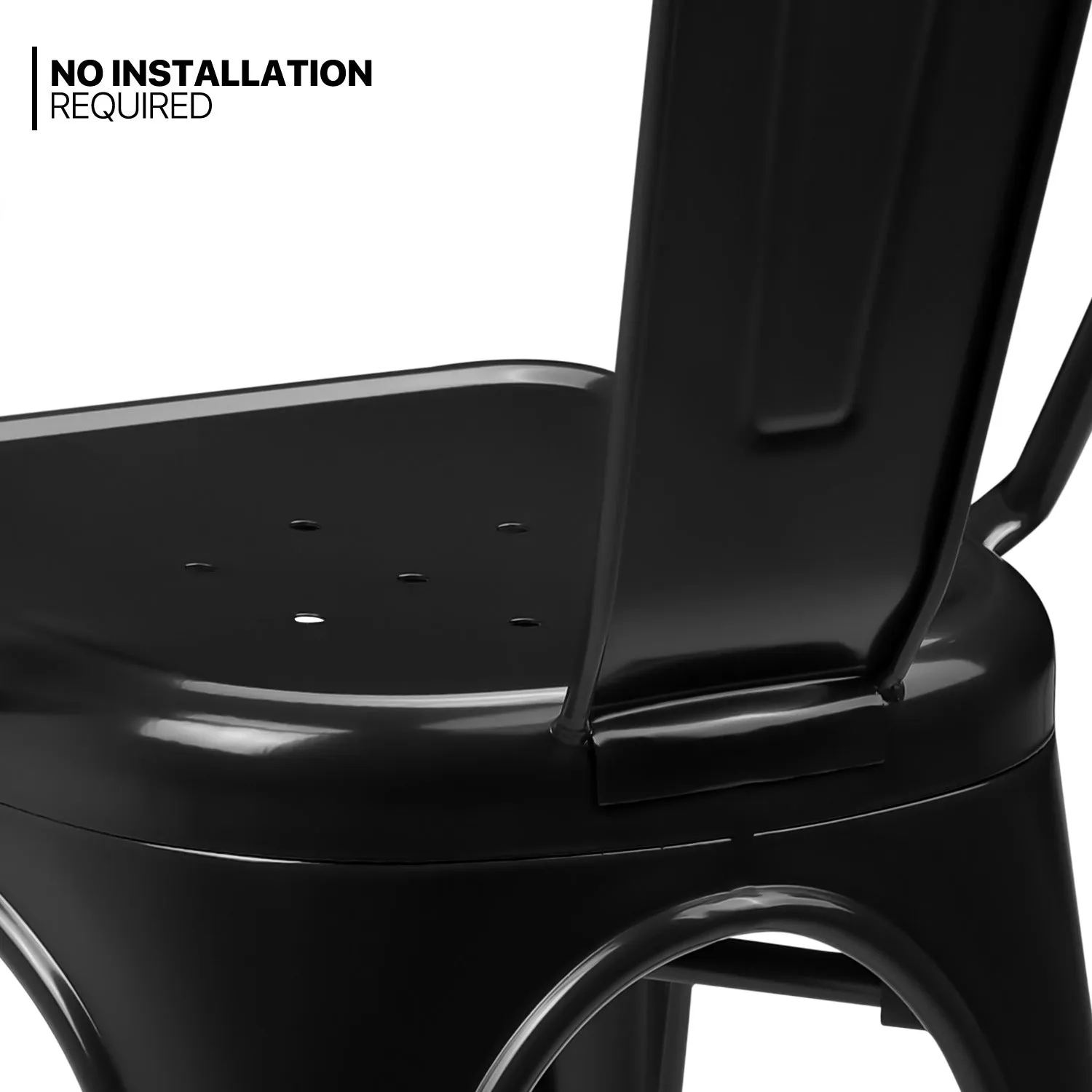4 Pcs Stackable Dining Chair