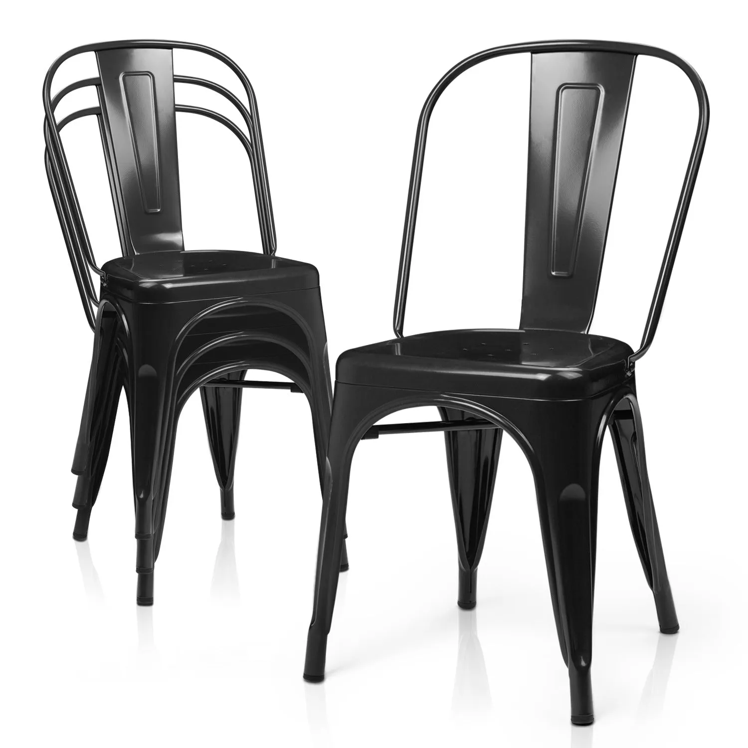 4 Pcs Stackable Dining Chair