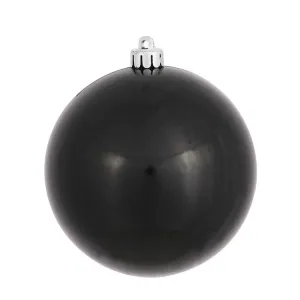 4.75" Black Candy Ball Ornaments 4-Pack