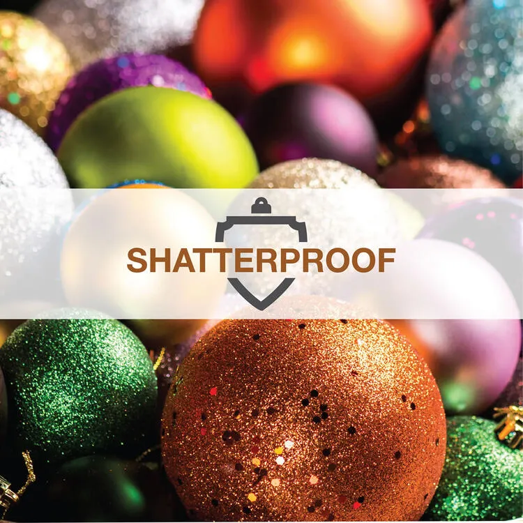 6" Chocolate Shiny Ball Ornaments 4-Pack