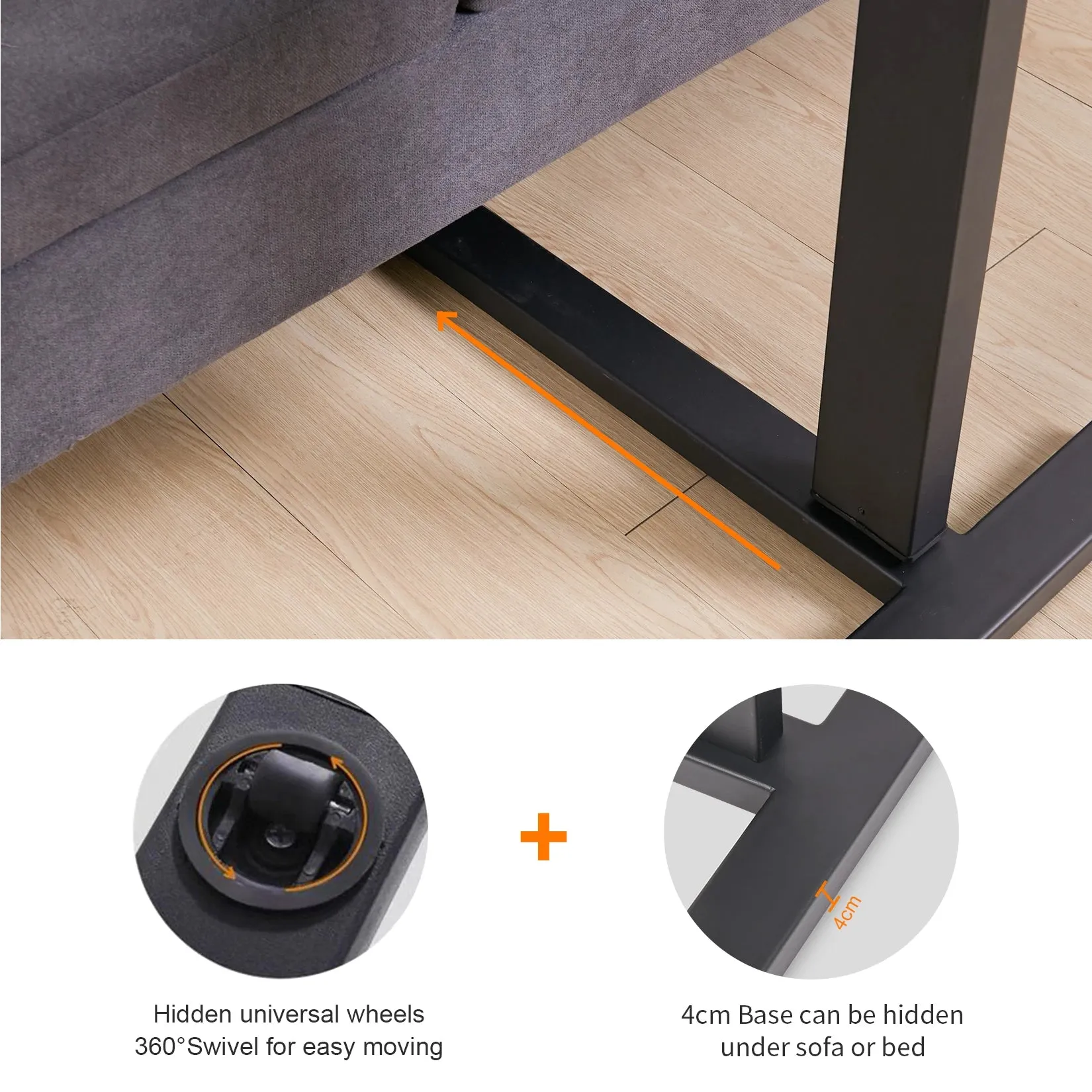 Adjustable Overbed Table For Medical Or Home Use