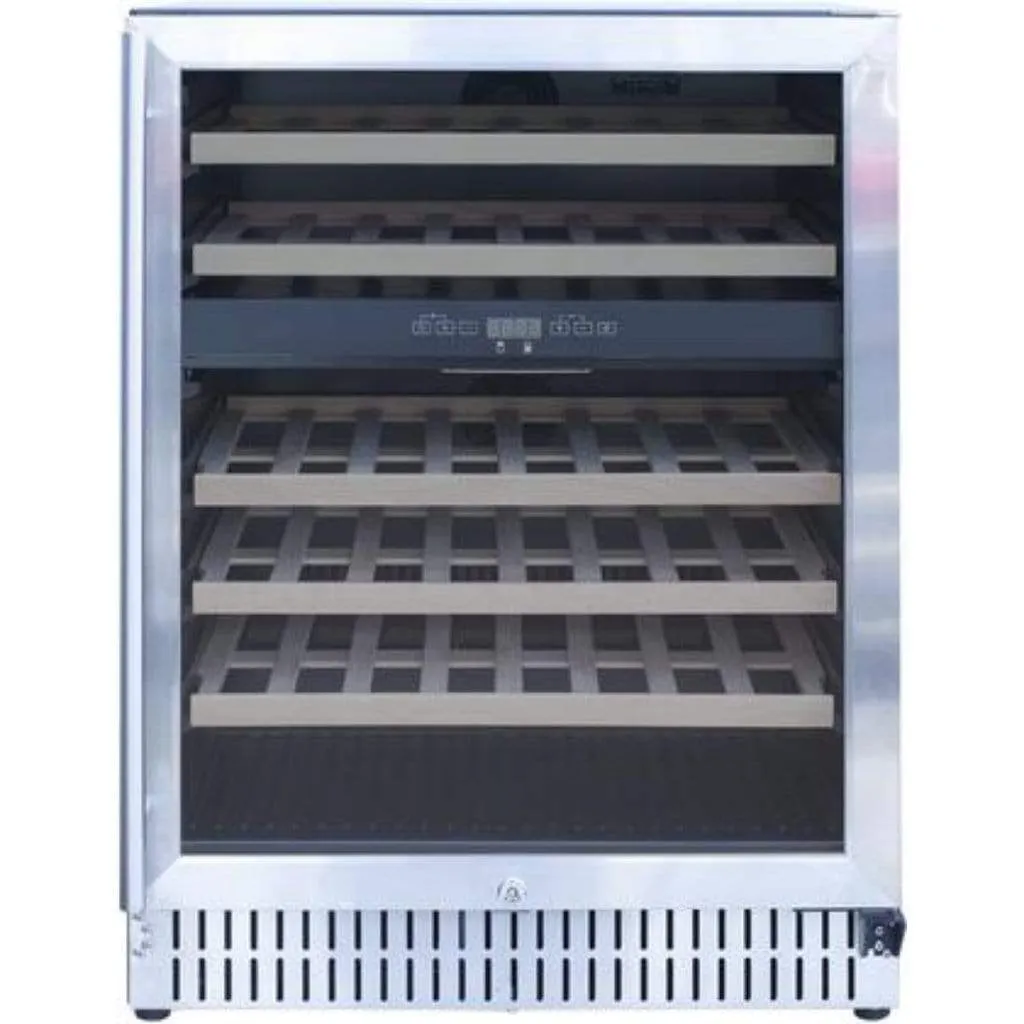 American Made Grills AMG 24" Deluxe Outdoor Rated Dual Zone Wine Cooler SSRFR-24W
