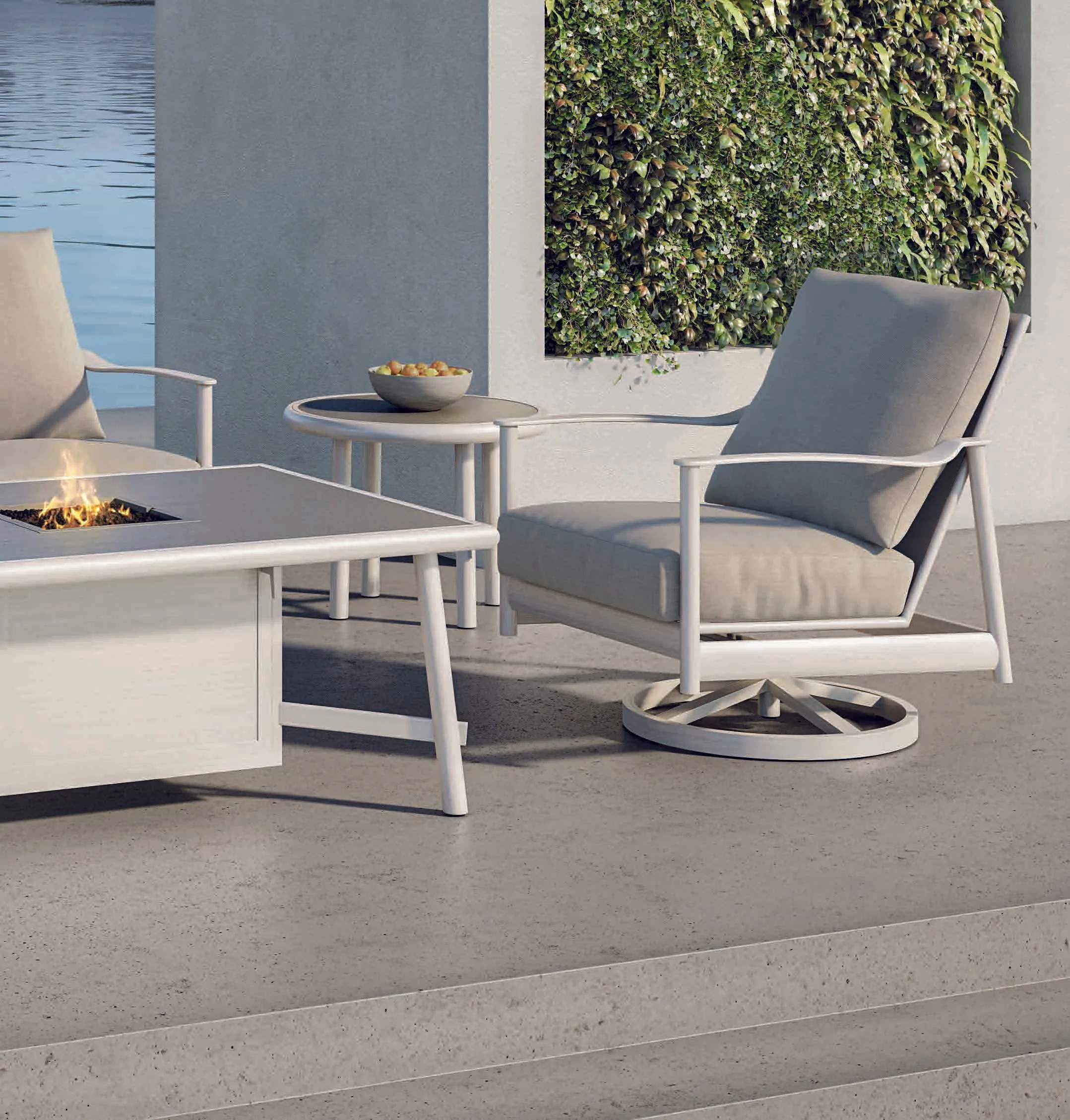 Barbados 24" Round Side Table By Castelle