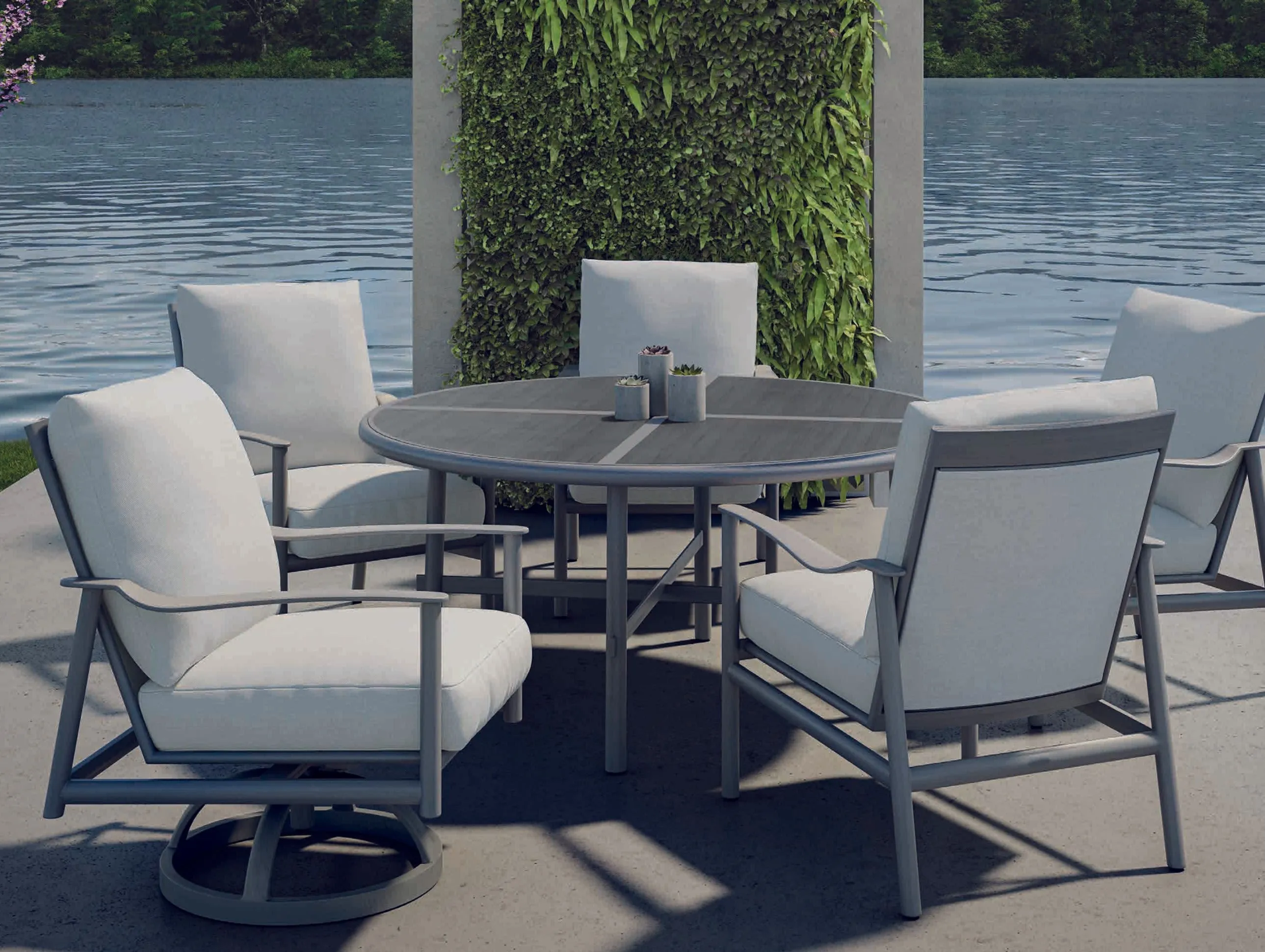 Barbados 60" Round Dining Table By Castelle