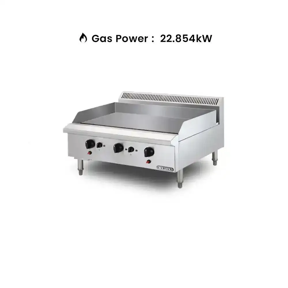 Berjaya GG3B-17 Gas Griddle 3 Burner Cooking Surface, Power 22.854 KW