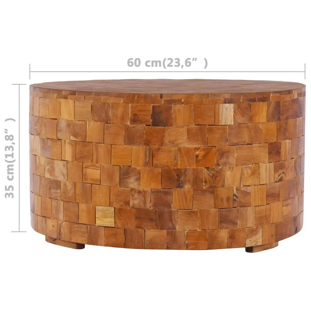 Coffee Table 23.6"x23.6"x13.8" Solid Teak Wood