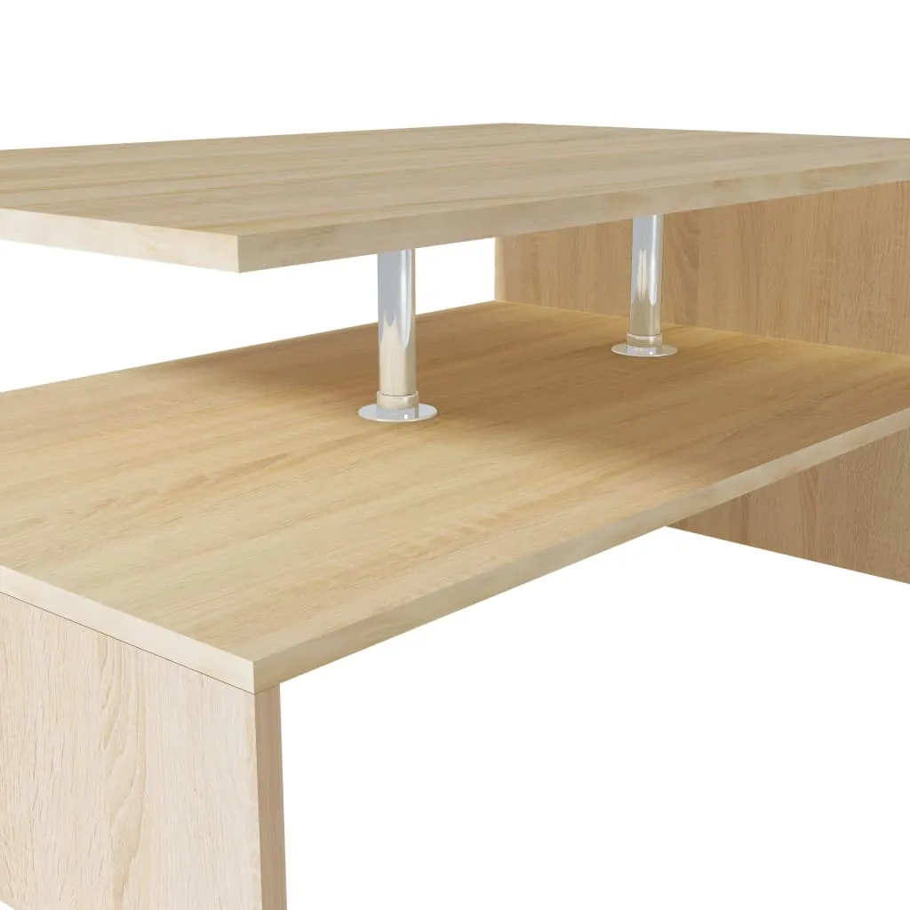 Coffee Table End Table Side Sofa Table with Storage Engineered Wood
