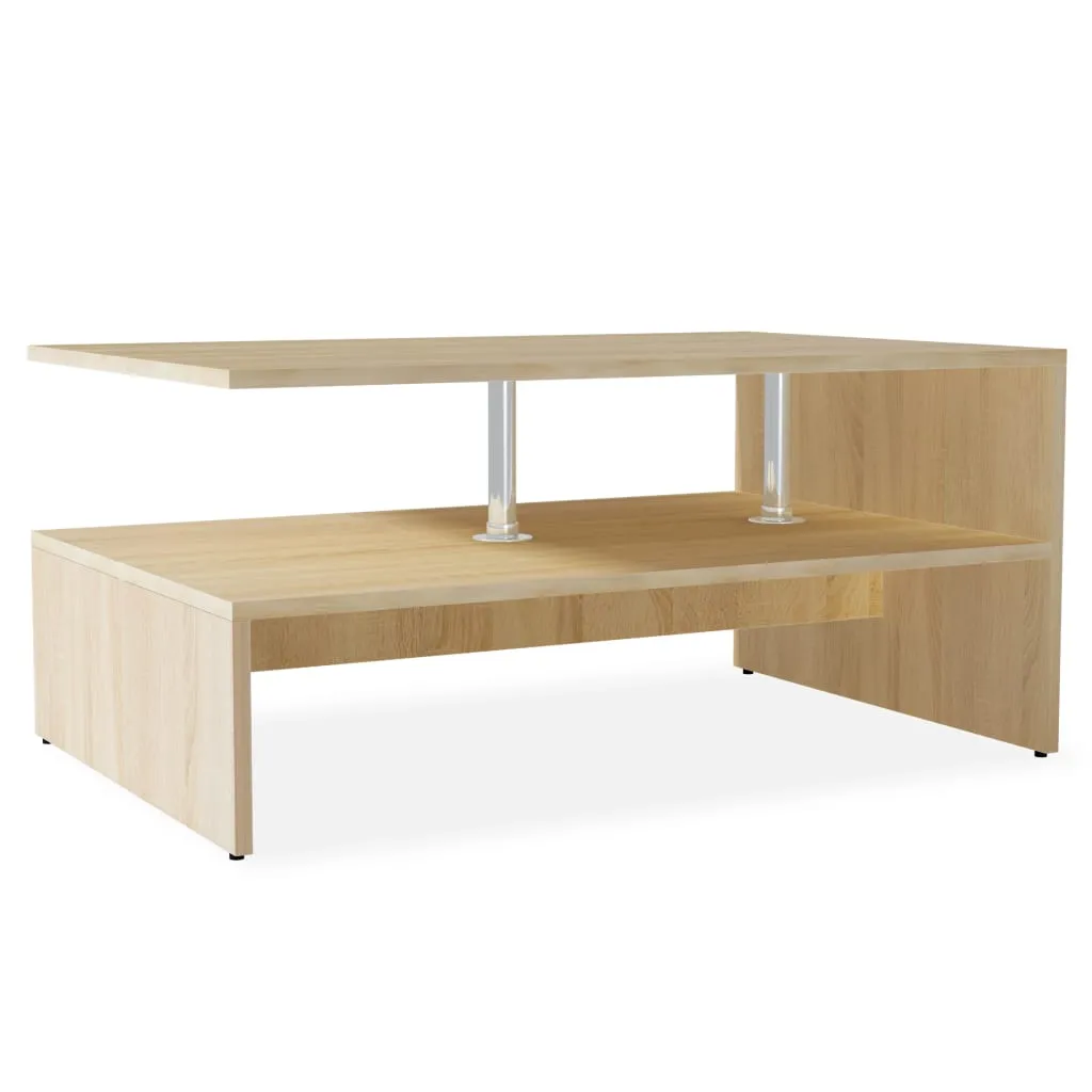 Coffee Table End Table Side Sofa Table with Storage Engineered Wood