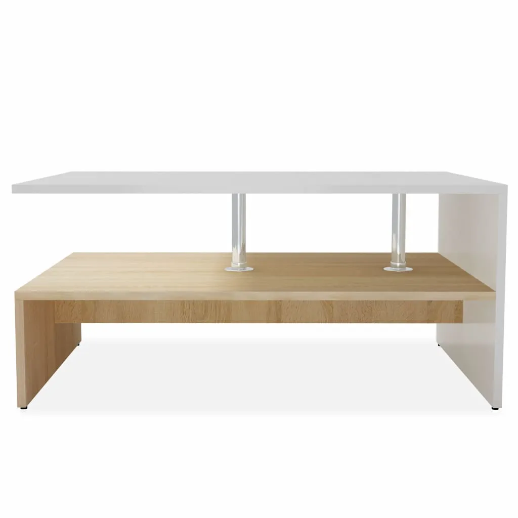Coffee Table End Table Side Sofa Table with Storage Engineered Wood