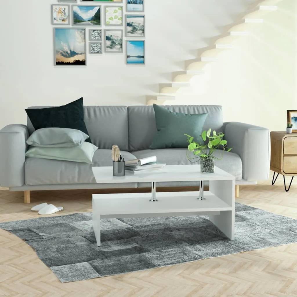 Coffee Table End Table Side Sofa Table with Storage Engineered Wood