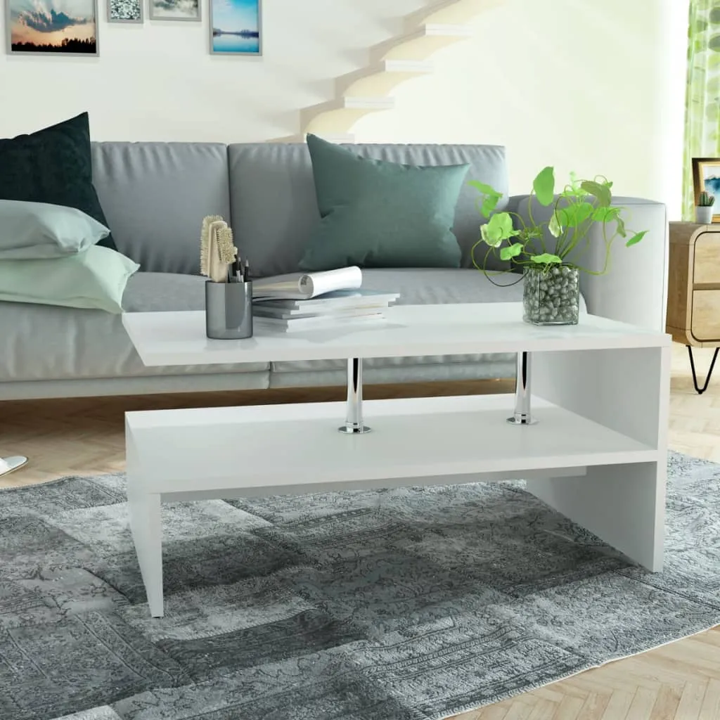Coffee Table End Table Side Sofa Table with Storage Engineered Wood
