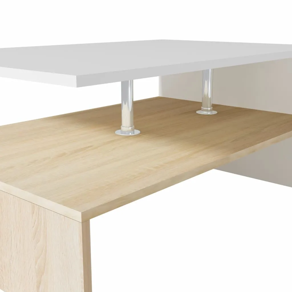 Coffee Table End Table Side Sofa Table with Storage Engineered Wood