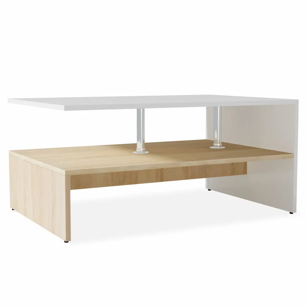 Coffee Table End Table Side Sofa Table with Storage Engineered Wood
