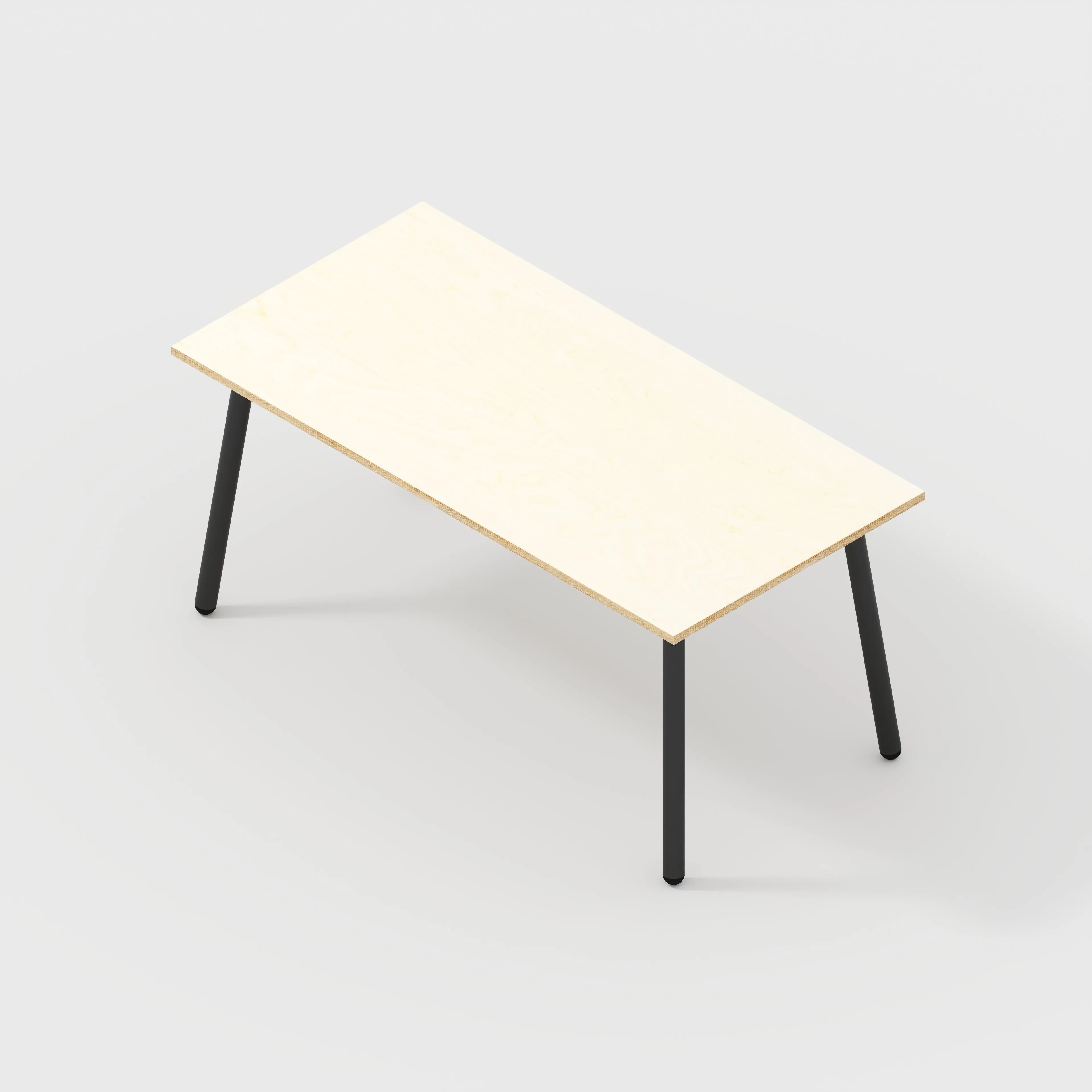 Custom Plywood Table with Round Single Pin Legs