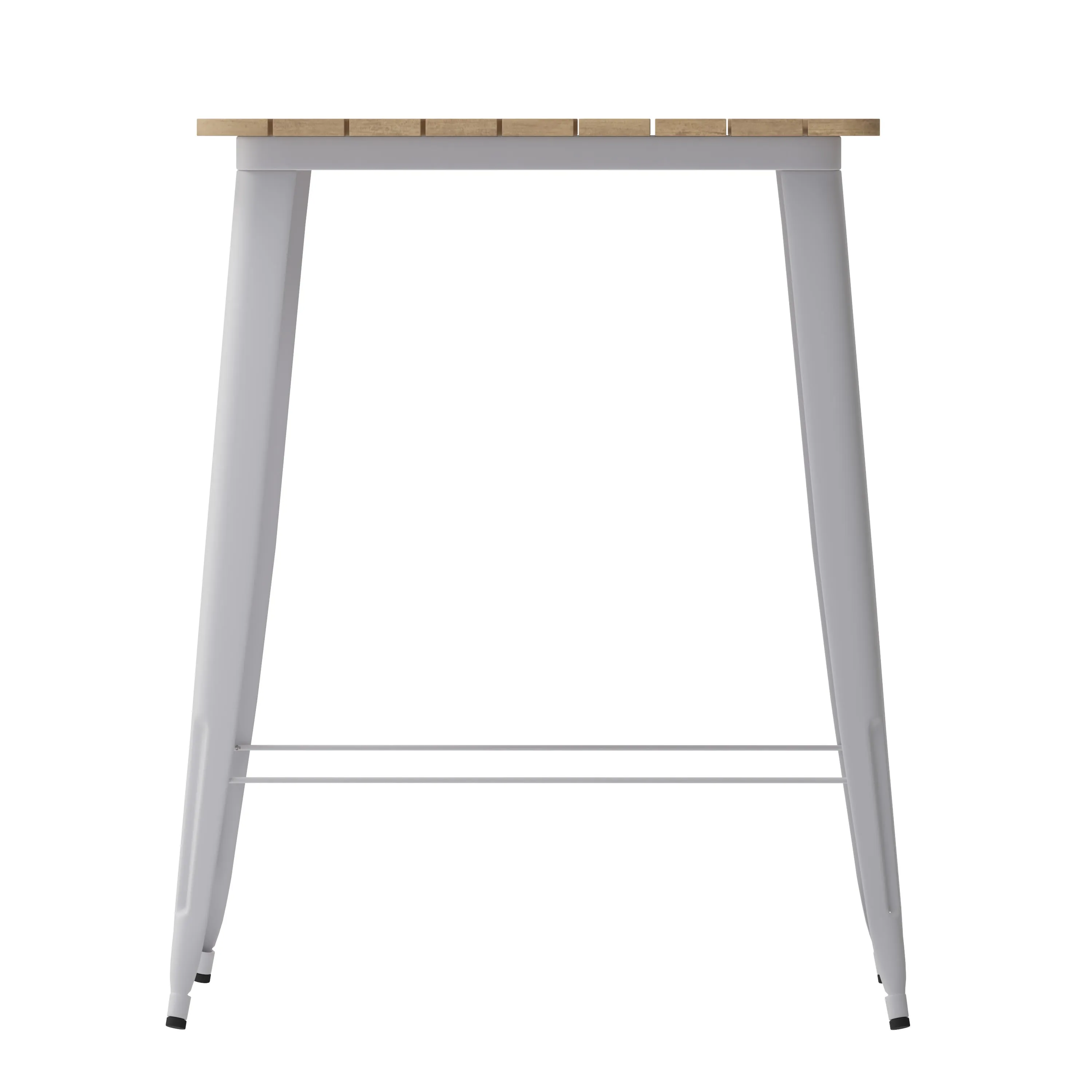 Declan Commercial Indoor/Outdoor Bar Top Table, 31.5" Square All Weather Poly Resin Top with Steel base