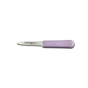 Dexter Russell 15303P Sani-Safe 3 1/4" Cook's Style Paring Knife Purple Handle S104P-PCP