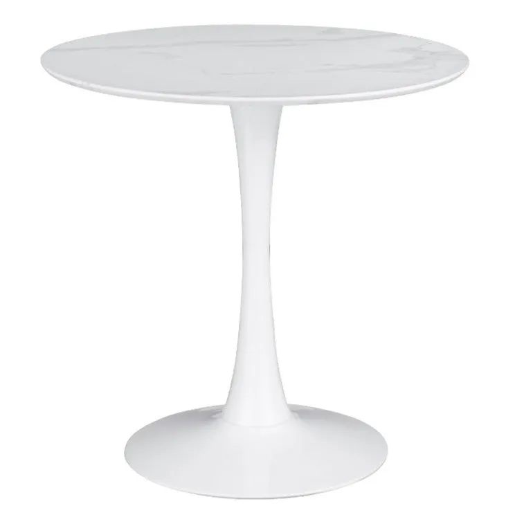 Faux Marble Small Round Table