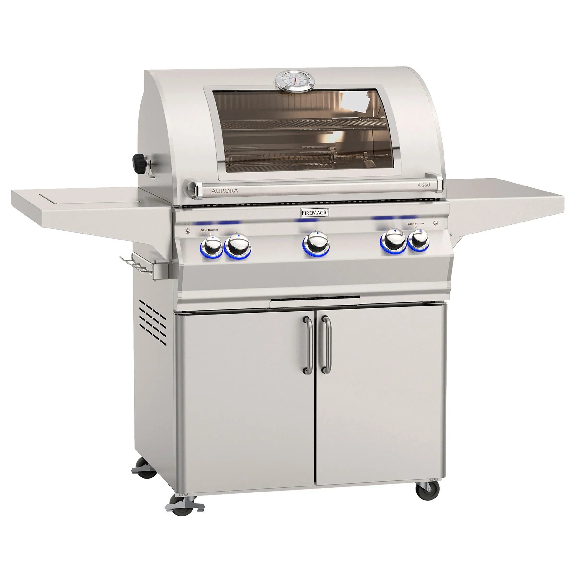 Fire Magic Aurora A660s 30-Inch Freestanding Grill w/ Backburner & Rotisserie Kit