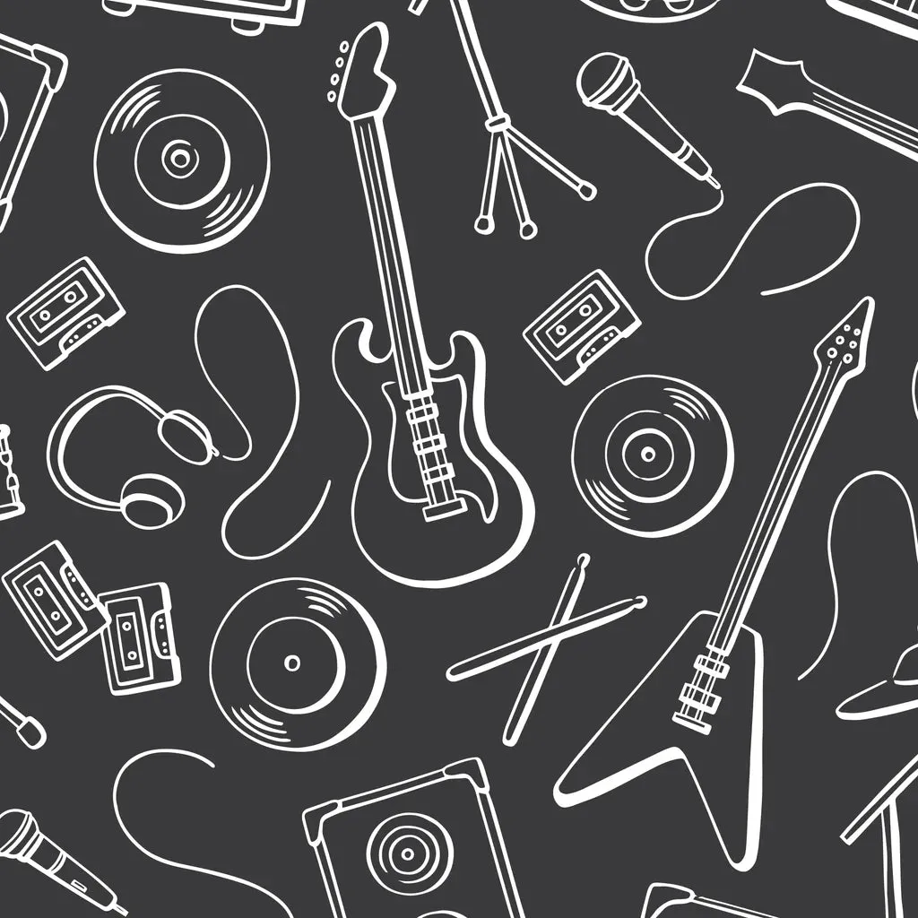 French Terry Blanket, Rock Band Charcoal