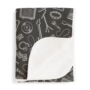 French Terry Blanket, Rock Band Charcoal