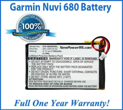 Garmin Nuvi 680 Battery Replacement Kit with Tools, Video Instructions and Extended Life Battery