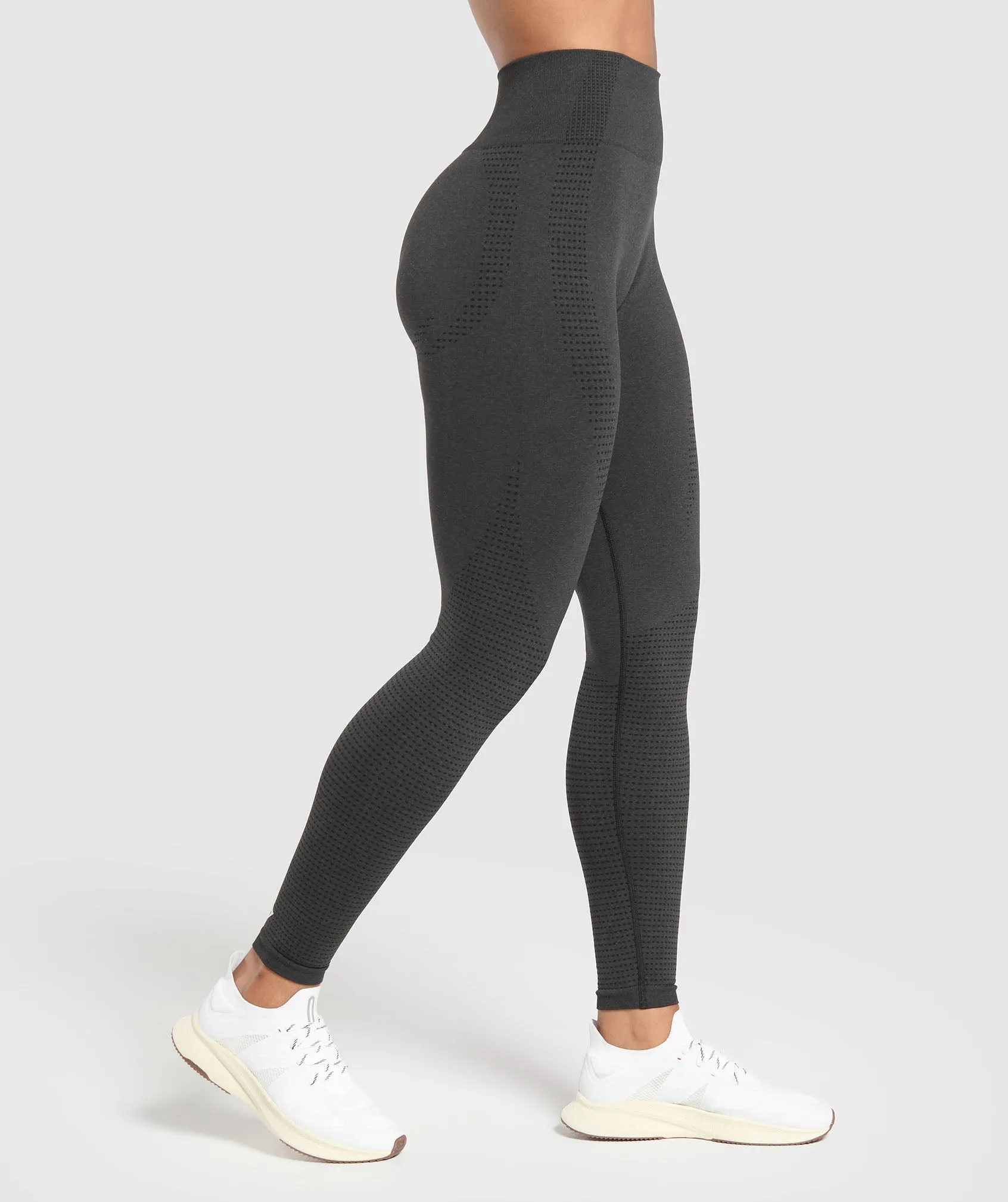 Gymshark Vital Seamless Tall Leggings - Black Marl