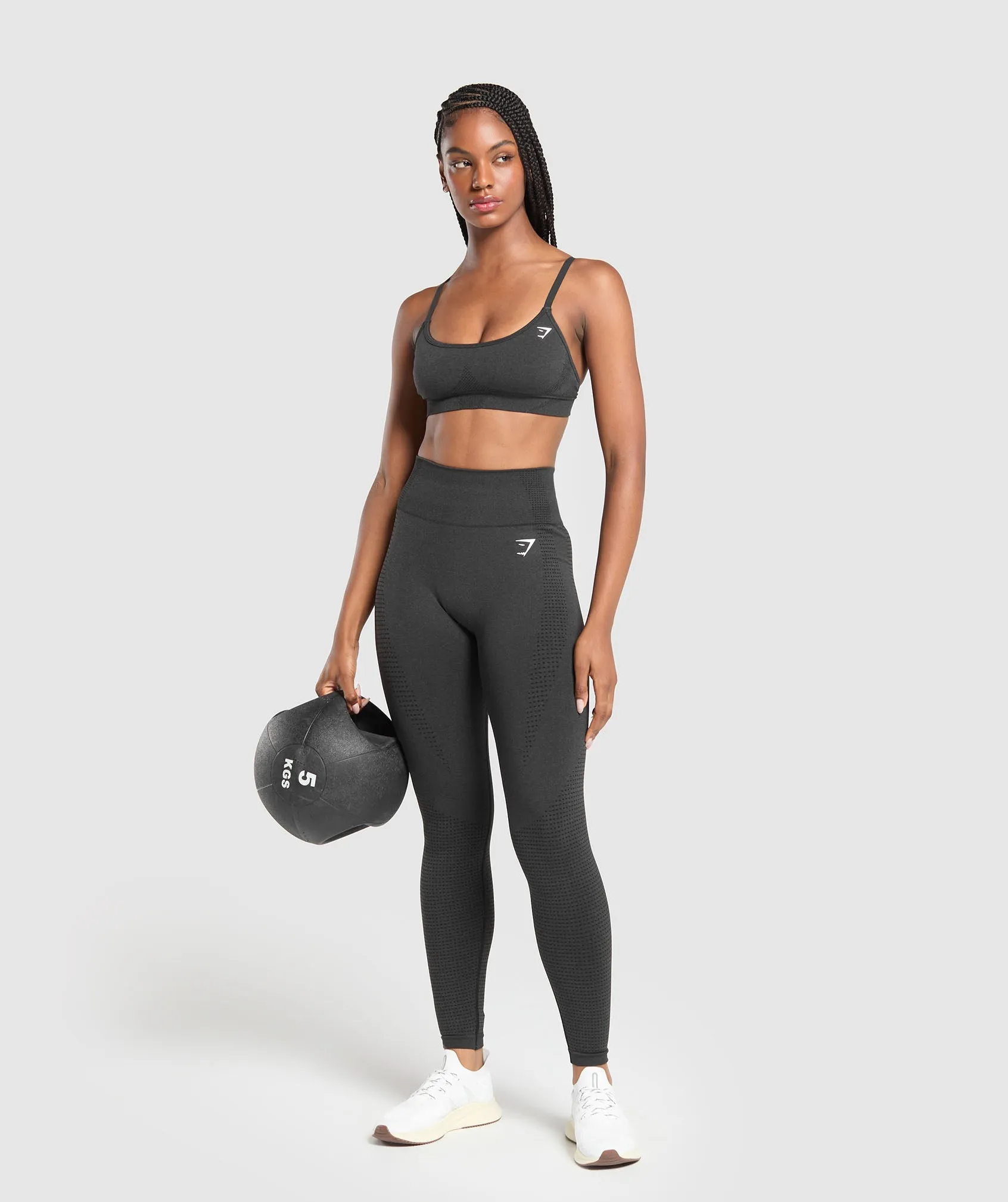 Gymshark Vital Seamless Tall Leggings - Black Marl