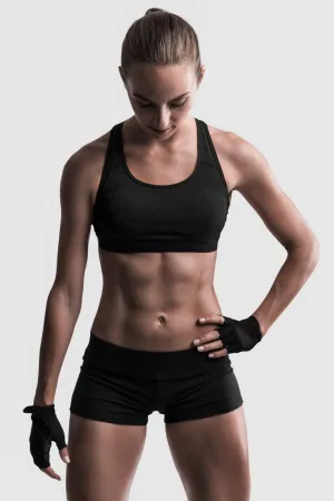 Ladies Moisture Wicking Athletic bra-Jet Black