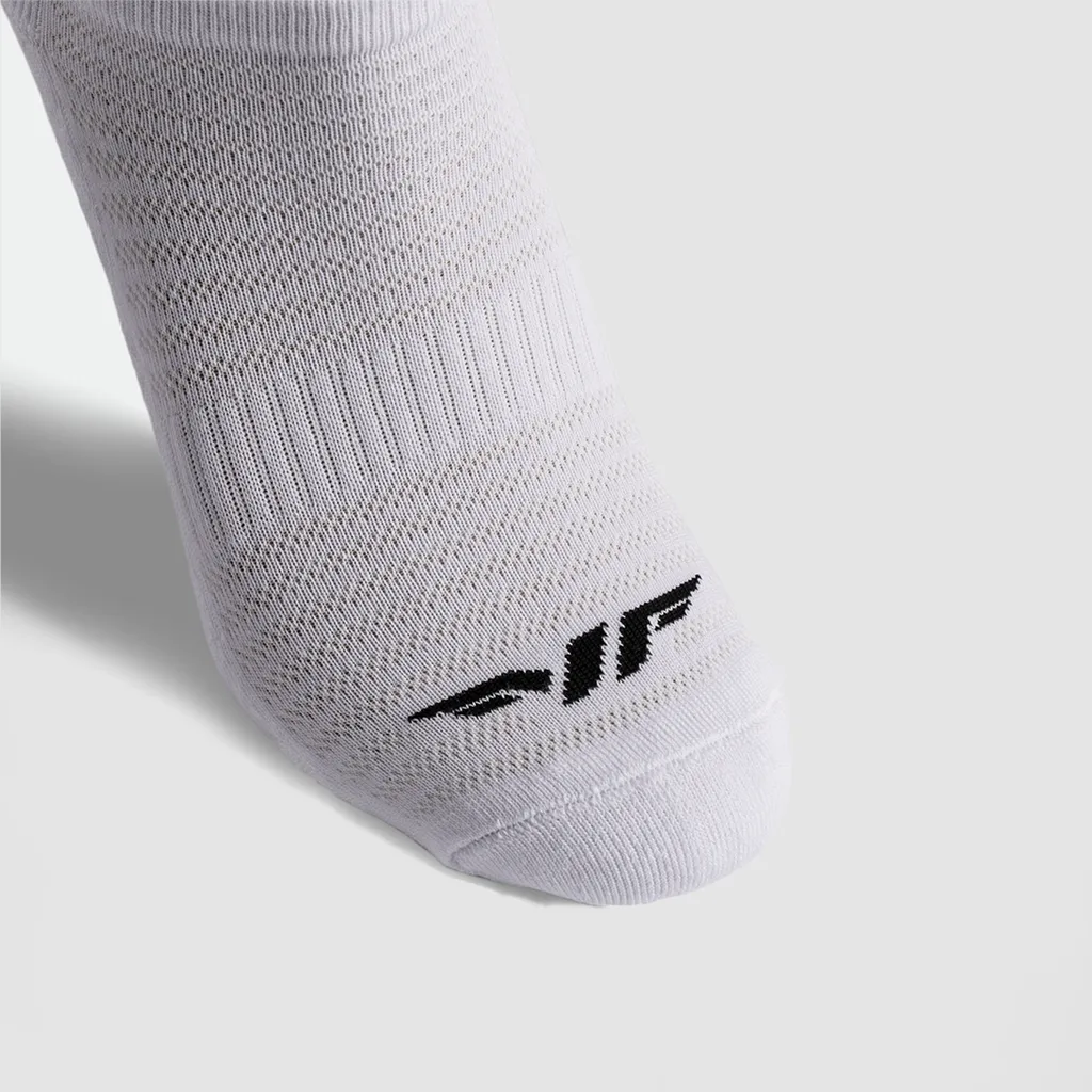 MEN-ESSENTIAL-HALF CUSHIONED ANKLE SOCKS (WHITE)