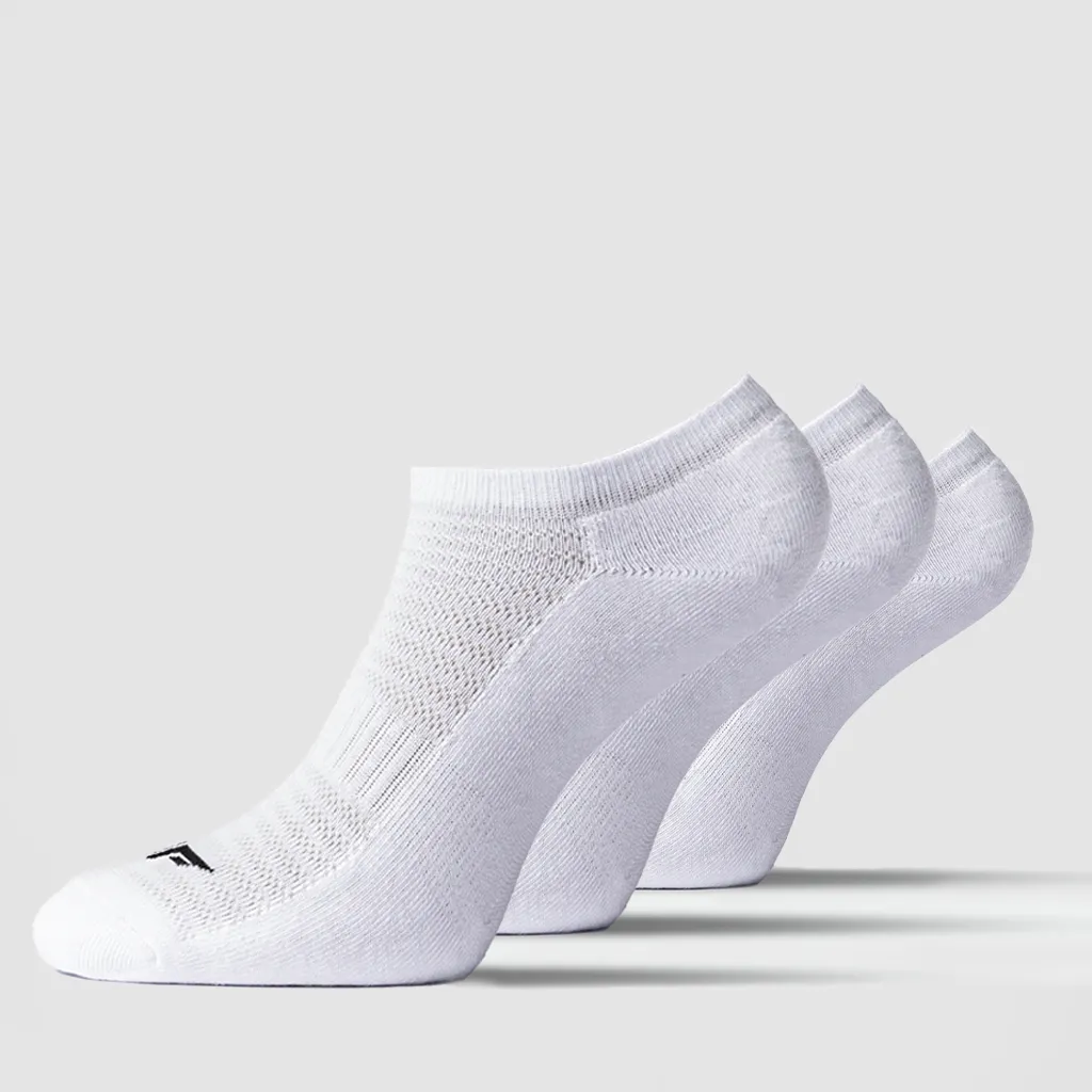 MEN-ESSENTIAL-HALF CUSHIONED ANKLE SOCKS (WHITE)