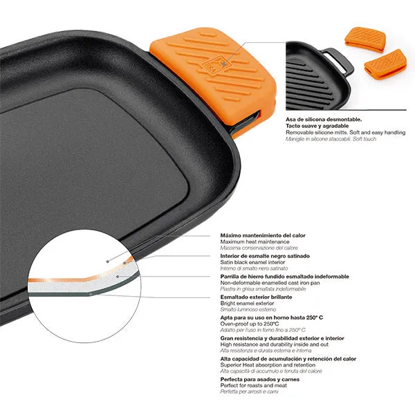 Parrilla redonda lisa Efficient Iron