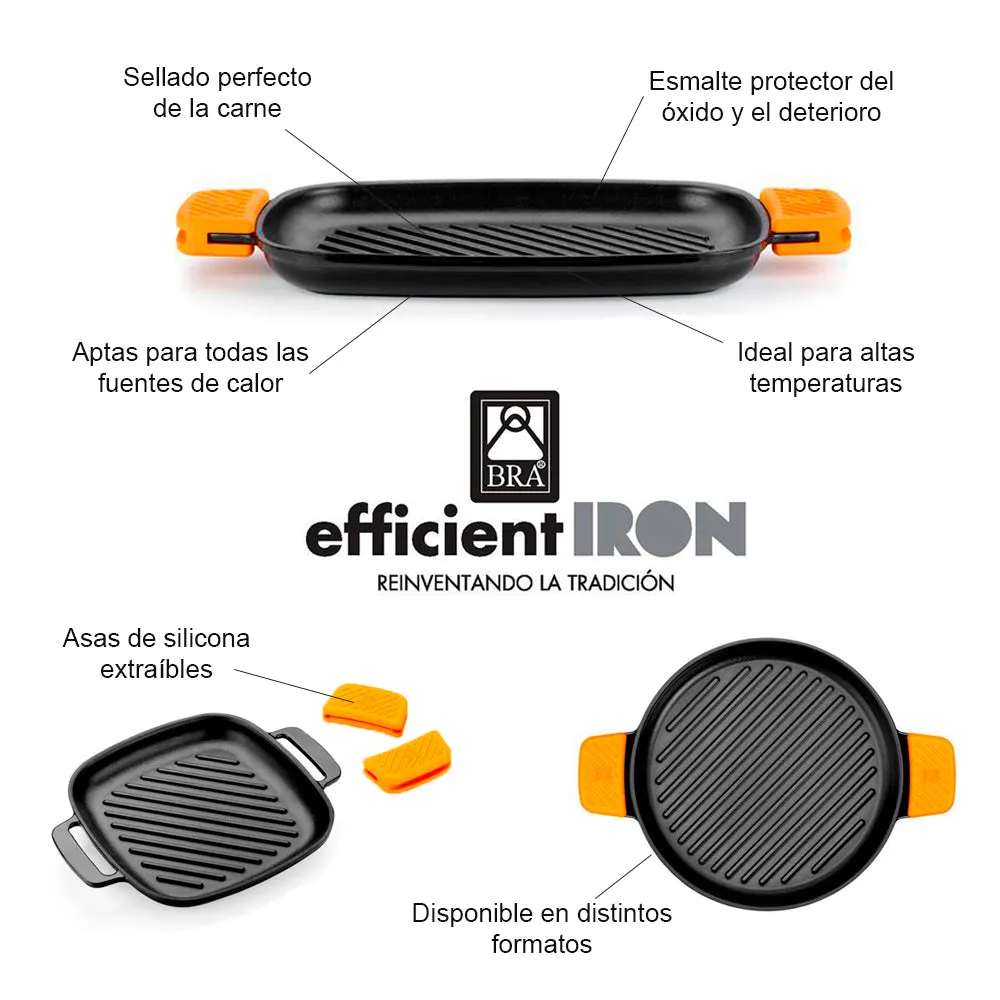 Parrilla redonda lisa Efficient Iron