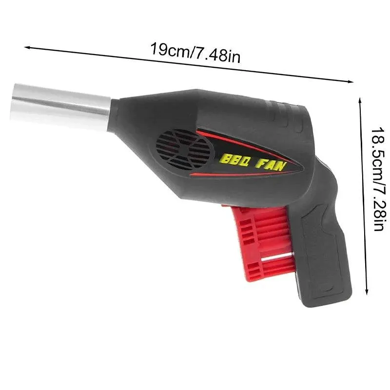 Portable Barbecue Air Blower Hand Crank BBQ Fan Outdoor Cooking Barbecue Hair Dryer Manual Handle Picnic BBQ Fans Tools Grill