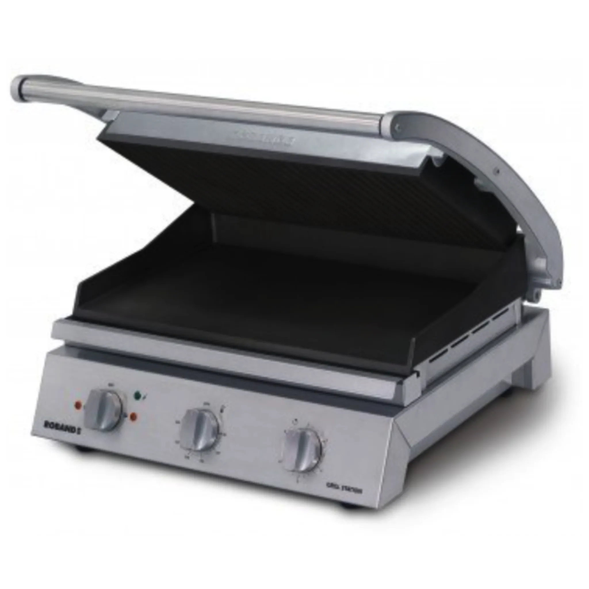 Roband Grill Station, 8 Slice Grill Station, Ribbed Top Plate and Smooth Bottom Plate, Non-Stick Coated, GSA810RT, 560x 490x220mm (Order in item)