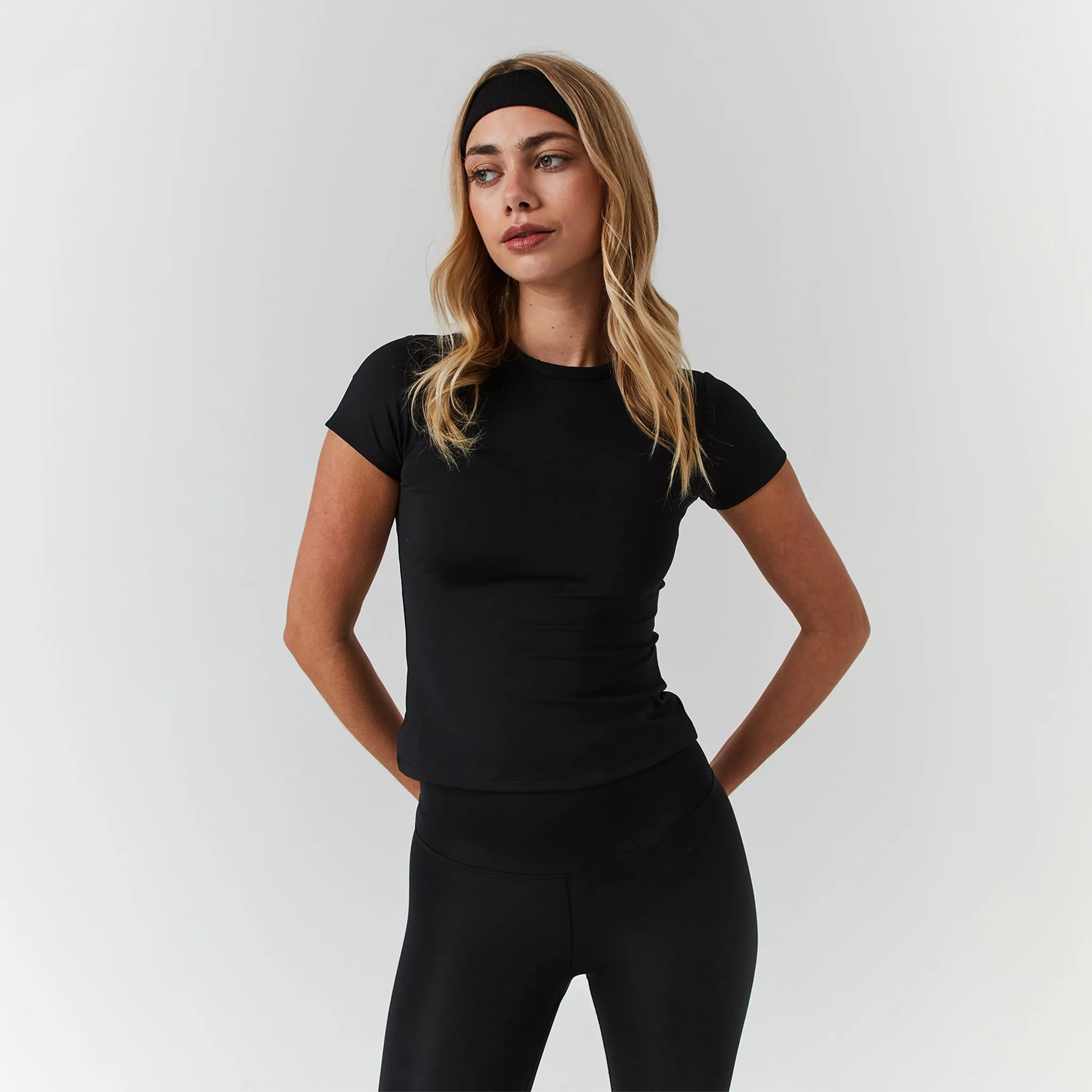 Second Skin Crop Top & Legging Set | Black