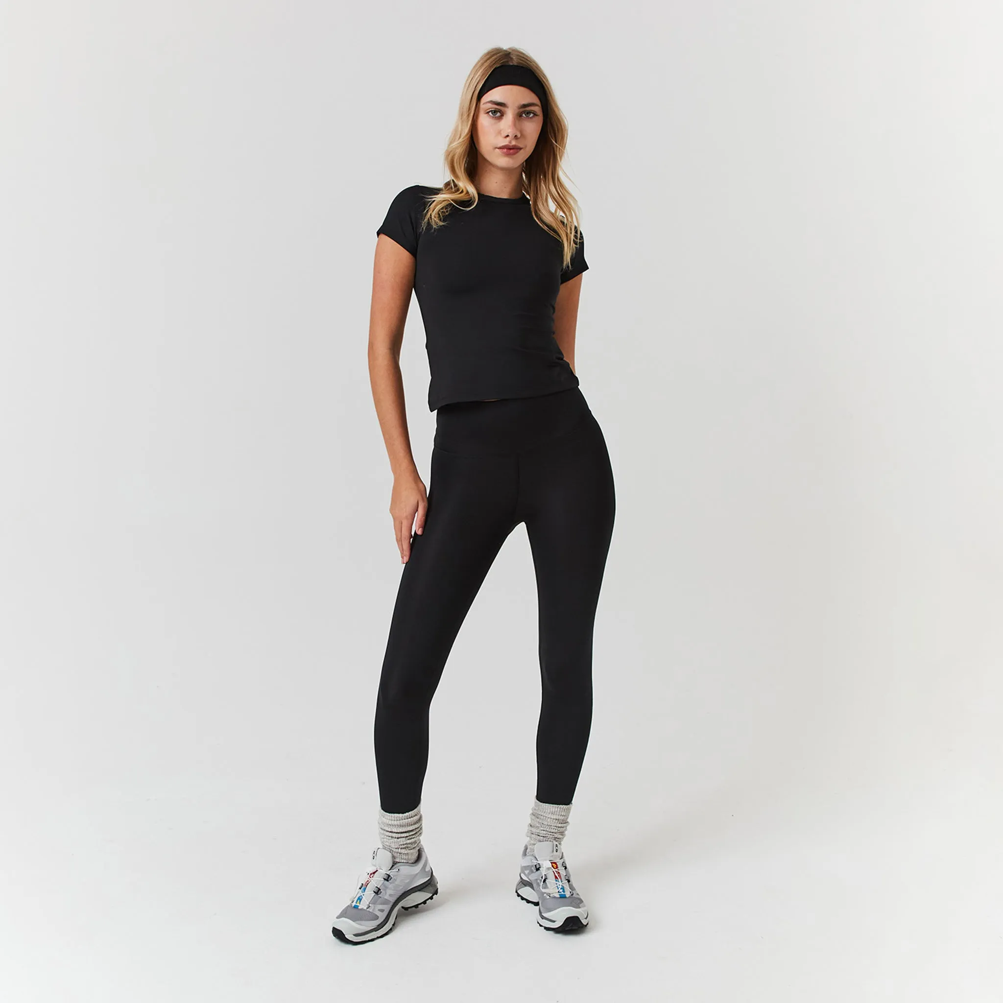 Second Skin Crop Top & Legging Set | Black