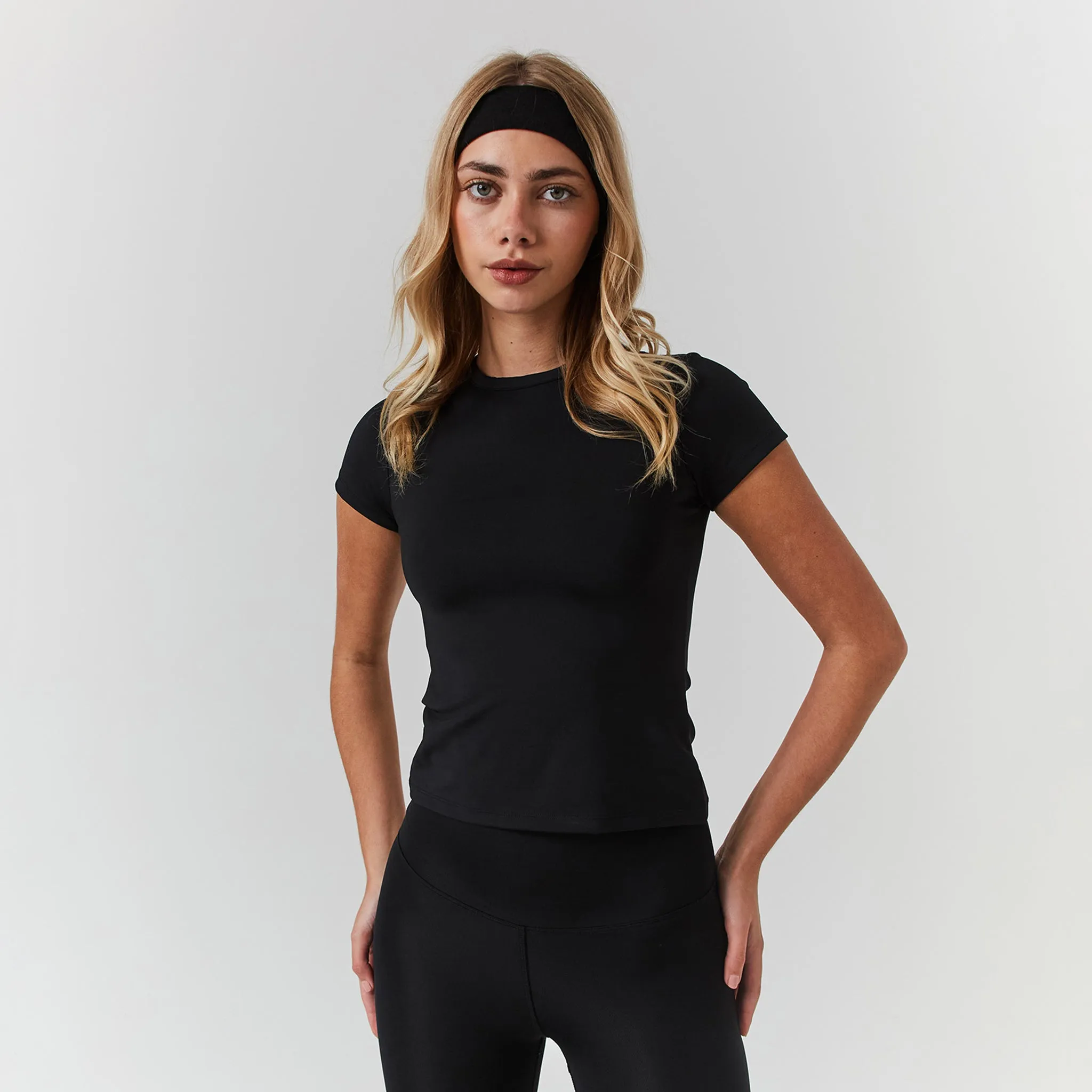 Second Skin Crop Top & Legging Set | Black