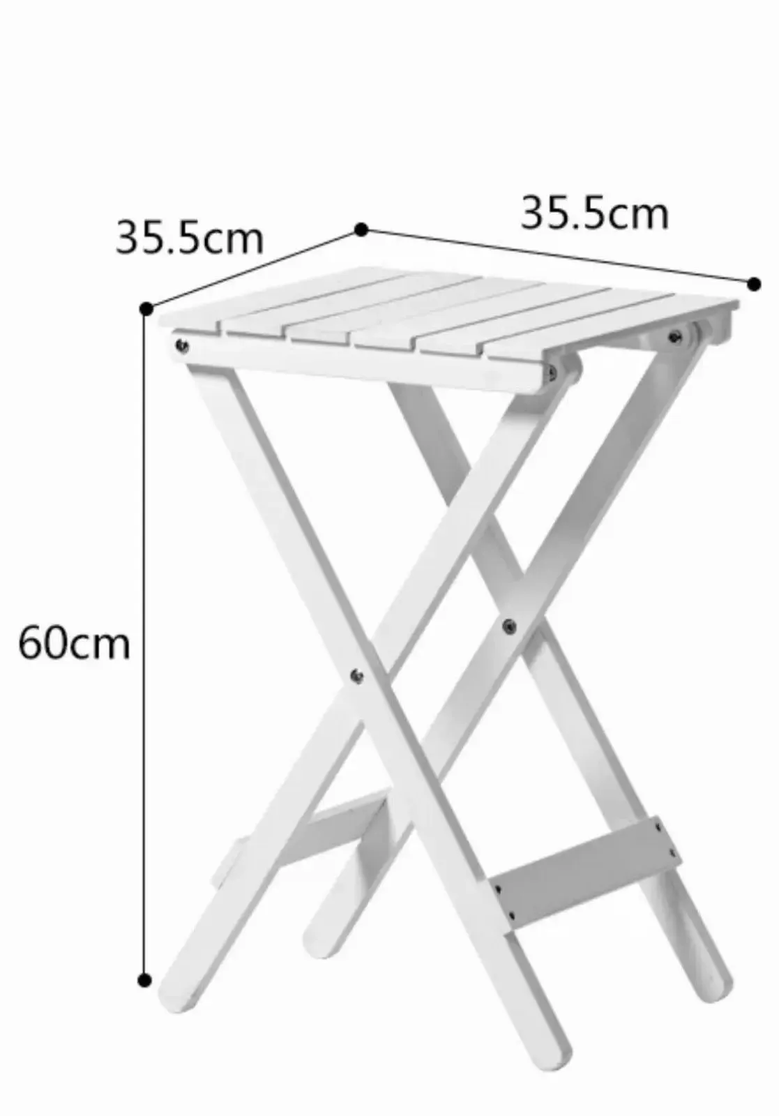 Solid Wooden Square Foldable Table Dining Study Balcony Indoor Outdoor