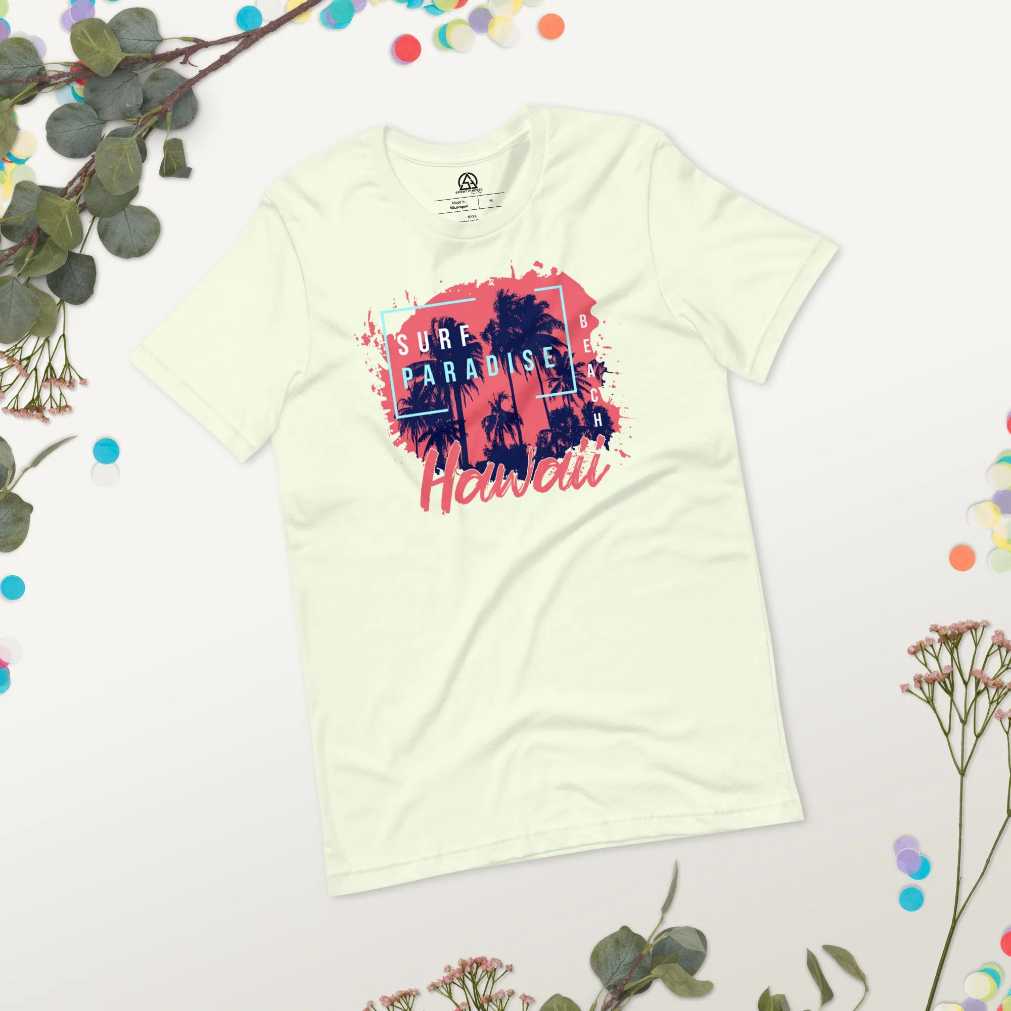 Surf Paradise Hawaii Beach Unisex t-shirt